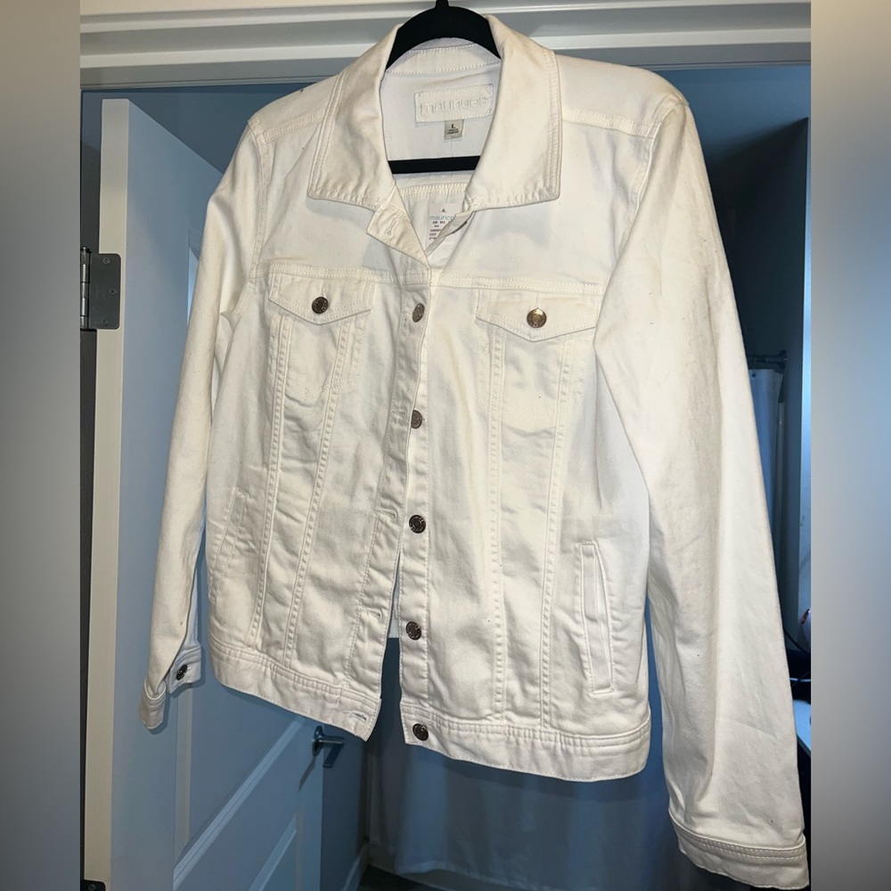 Maurices white jean jacket. NWT